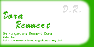 dora remmert business card