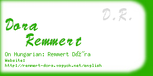 dora remmert business card